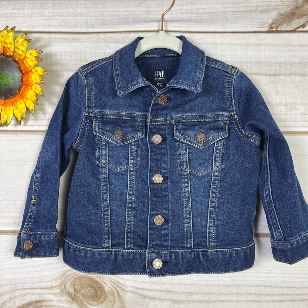 Baby Gap Denim Jacket Blue Kids Toddler Size 18 24 Months Coat Spring Jean